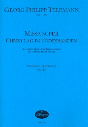 Missa super Christ lag in Todesbanden TWV9:3 fr gem Chor und Bc (Instrumente ad lib) Partitur (Bc nicht ausgesetzt)