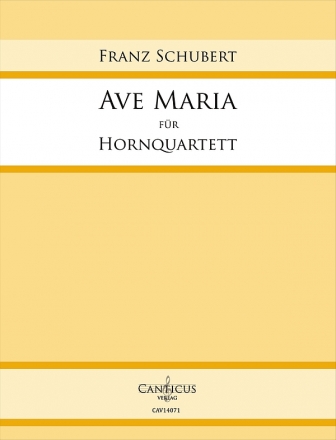 Ave Maria fr Hornquartett Partitur und Stimmen