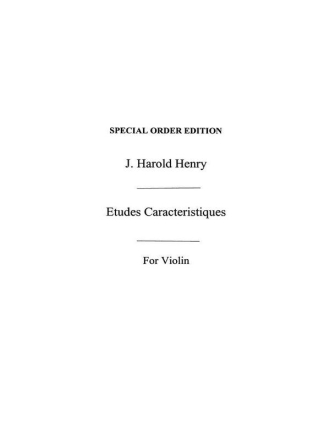 Etudes caracteristiques for violin