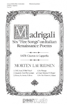 Luci serene e chiare for mixed chorus a cappella score