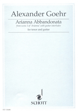 Arianna Abbandonata for tenor and guitar