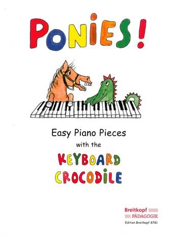 Ponies easy piano pieces with the keyboard crocodile Pferde (en)