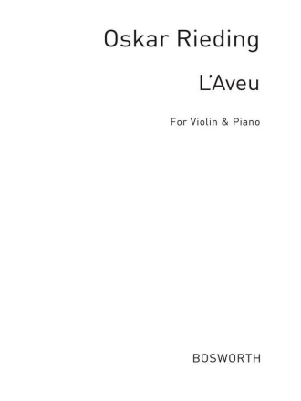 L'aveu for violin and piano Verlagskopie