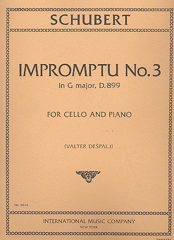 Impromptu G-Dur D899 fr Violoncello und Klavier Despalj, Valter, Ed