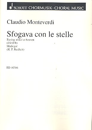 Sfogava con le stelle for mixed chorus a cappella score