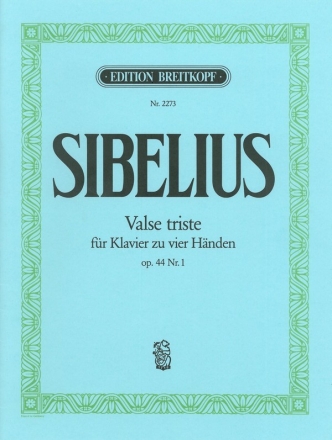 Valse triste op.44,1 fr Klavier zu 4 Hnden Spielpartitur