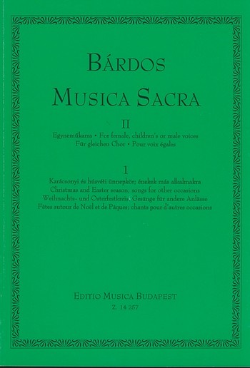 Musica Sacra Serie 2 Band 1 Weihnachts- und Osterfestkreis,  Partitur Janos, Malina, Ed