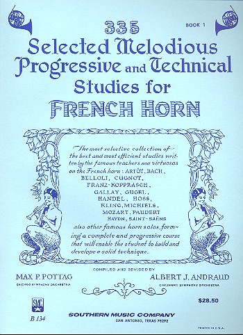 335 melodious progressive and technical studies vol.1 for french horn