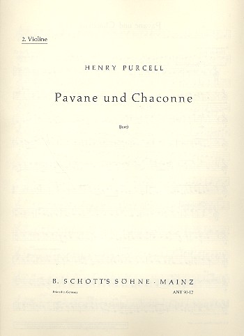 Pavane und Chaconne fr 3 Violinen (oder andere Melodie-Instrumente) und Bass Einzelstimme - Violine II