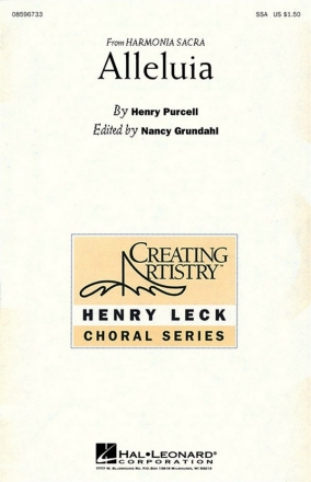 Alleluia for female chorus (SSA) and piano from Harmonie sacra