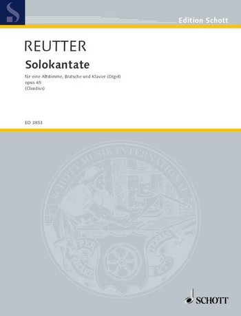 Solokantate op. 45 fr Alt, Bratsche und Klavier (oder Orgel) Klavierauszug