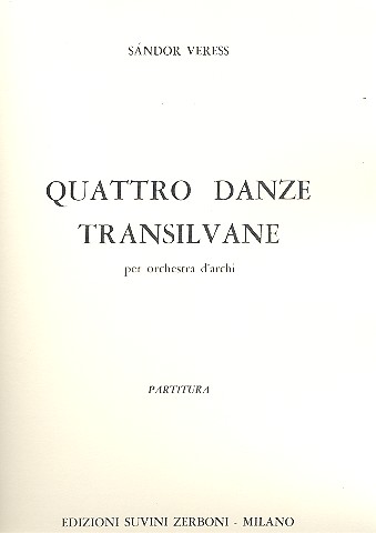 4 danze transilvane per orchestra d'archi partitura