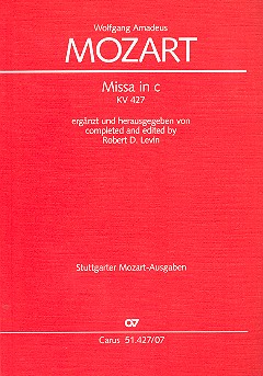 Missa c-Moll KV427 fr Soli, Chor und Orchester,  Studienpartitur