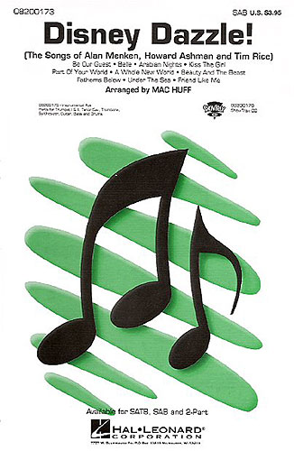 Disney Dazzle Medley for mixed chorus (SAB) and piano,  score Huff, Mac, Arr.