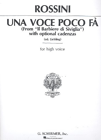 Una voce poco fa for high voice and piano (with optional cadenzas)