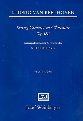 Streichquartett cis-Moll op.131 fr Streichorchester Studienpartitur