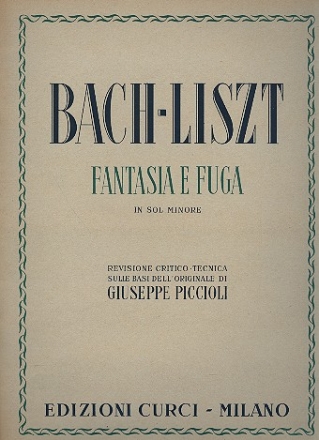 Fantasia e fuga sol minore per pianoforte Piccioli, G., rev. critico-tecnica