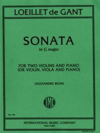 Sonate G-Dur fr 2 Violinen und Klavier Partitur und Stimmen - Beon, Alexandre, Ed