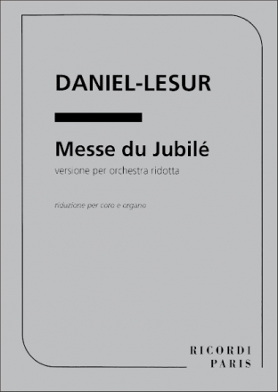 Messe du jubile riduzione per coro e organo (1959-60)