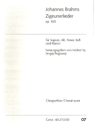 Zigeunerlieder op.103 fr Sopran, Alt, Tenor, Bass, gem Chor und Klavier Chorpartitur