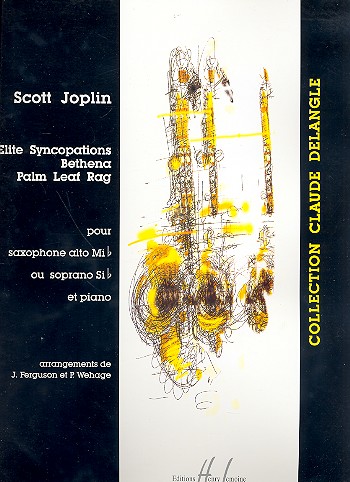 Elite syncopations, Bethena et Palm leaf rag pour saxophone alto ou soprano et piano