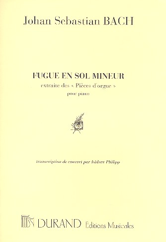 Fugue sol mineur pour piano extrait des pieces d'orgue