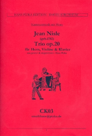 Trio op.20 fr Horn, Violine und Klavier Partitur und Stimmen