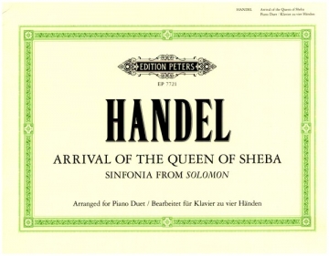 Arrival of the Queen of Sheba for piano 4 hands