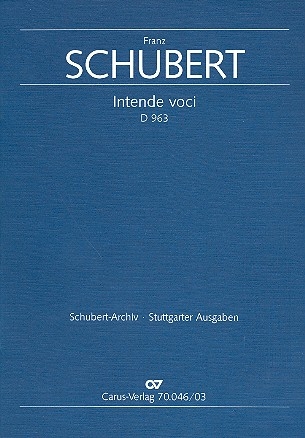 Intendi voci D963 Arie fr Tenor, Chor und Orchester Klavierauszug