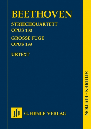 Quartett B-Dur op.130  und  Fuge op.133 fr Streichquartett Studienpartitur