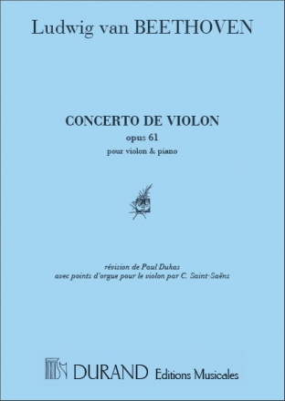 Concerto op.61 pour violon et piano