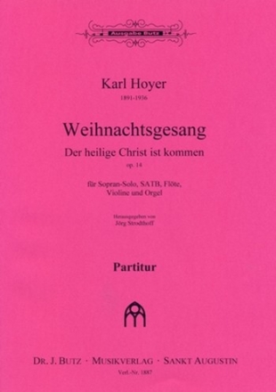 Weihnachtsgesang op.14 fr Sopran, Chor, Violine, Flte und Orgel Partitur