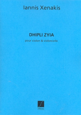 Dhipli zyia pour violon et violoncelle 2partitions