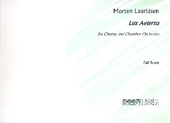 Lux Aeterna for chorus and chamber orchestra score