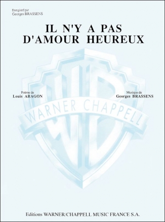 Il n'y a pas d'amour heureux: Einzelausgabe fr Gesang/Klavier/Gitarre