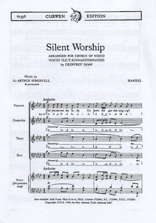 Silent worship fr gem Chor a cappella Partitur