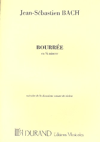 Bourre si mineur de la sonate no.2 pour violon pour piano