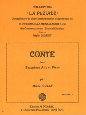 Conte pour saxophone alto et piano Meriot, M., ed