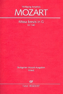 Missa brevis G-Dur KV140 fr Soli (SATB), Chor, 2 Violinen und Bc,  Studienpartitur