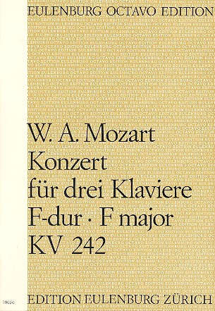 Konzert F-Dur KV242 fr 3 Klavier und Orchester Studienpartitur