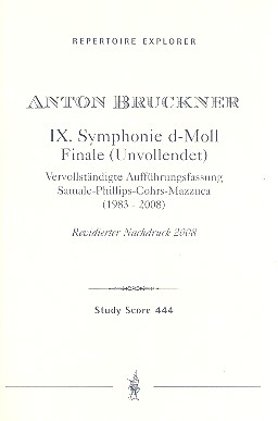 Finale der Sinfonie d-Moll Nr.9 Vervollstndigte Auffhrungsfassung fr Orchester,  Studienpartitur und Kommentar