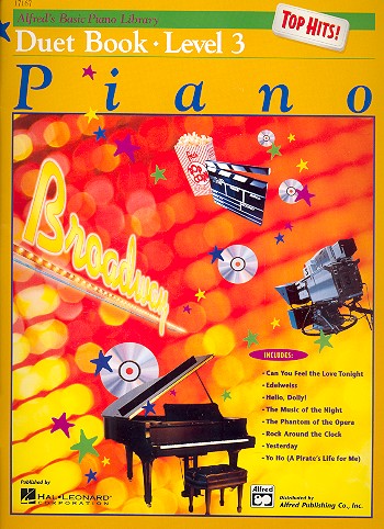 Top hits duet book level 3 for piano Alfred's basic piano library