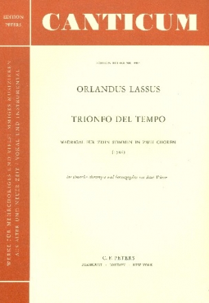 Trionfo del tempo Madrigal fr 10 Stimmen in 2 Chren Partitur (lat/dt)