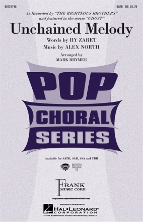 Unchained Melody for mixed chorus and piano score