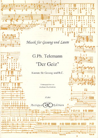 Der Geiz Kantate fr Gesang und Bc