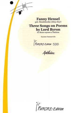 3 songs on poems by Lord Byron for medium voice and piano,  score Summerville, Suzanne, ed