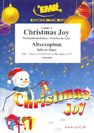 Christmas Joy vol.2 Weihnachtsmelodien fr 1-2 Altsaxophone und Klavier (Orgel)