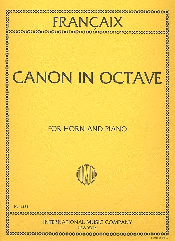 Canon in octave for horn and piano