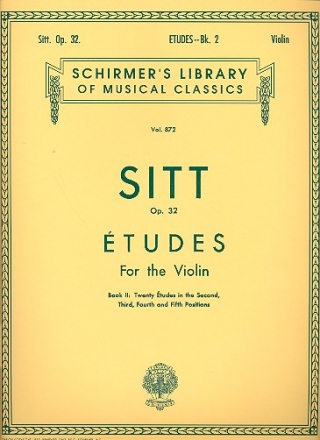 Etudes op.32 vol.2 20 etudes in the 2nd, 3rd, 4th and 5th position for violin