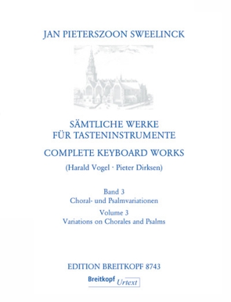 Smtliche Werke fr Tasteninstrumente Band 3 fr Klavier (Orgel) Choral- und Psalmvariationen